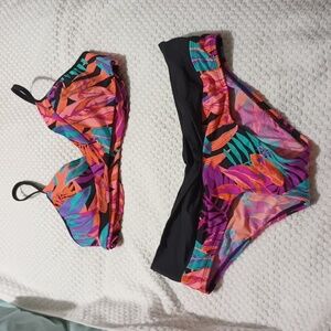 Skye Size Small Bikini Drape Front Top And  Hipster Bottom